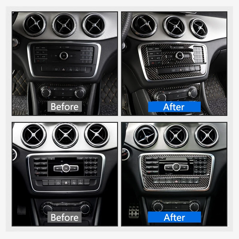 For Mercedes Benz A Class W176 GLA X156 CLA Accessories Car Interior Air Conditioning CD Console Panel Cover Trim Car Styling