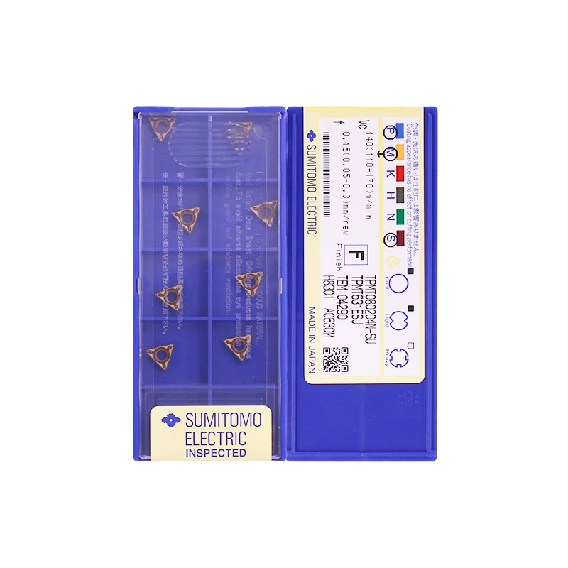 Inserção original do carboneto cnc tpmt080204n ac530uac630m para o processamento da lâmina