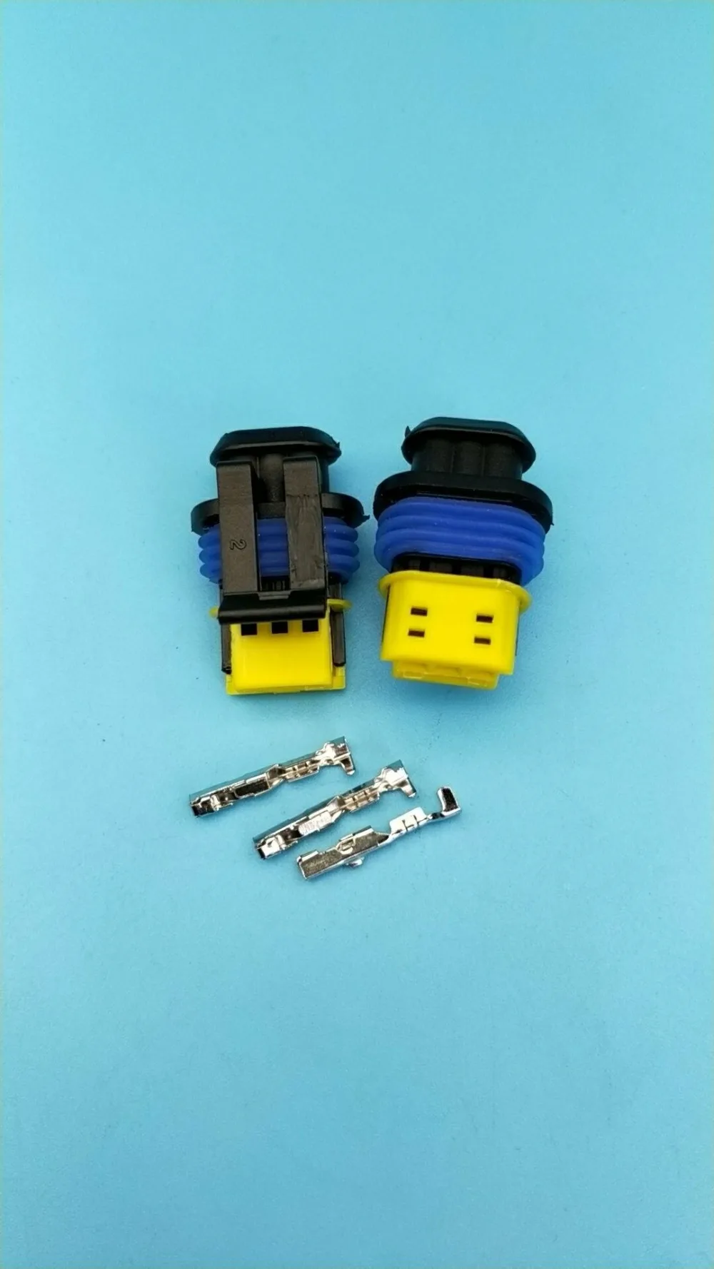 100pcs/lot 3 Pin/Way Black GT 150 Sealed Female Connector Assembly Automotive Waterproof Connector