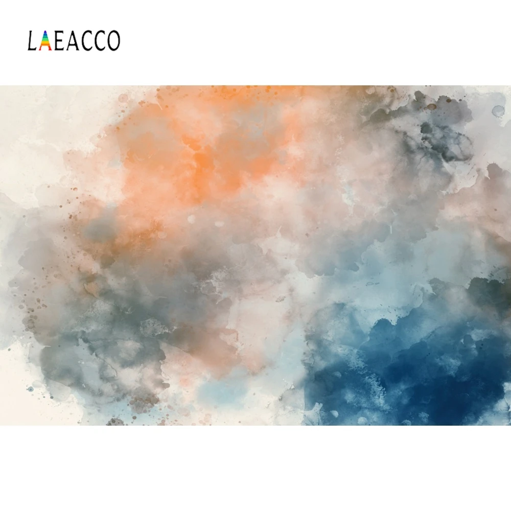 Laeacco Vinyl Chụp Ảnh Nền Gradient Tường Photophone Đồng Màu Đám Mây Cho Bé Chân Dung Ảnh Phông Nền Cho Studio Ảnh