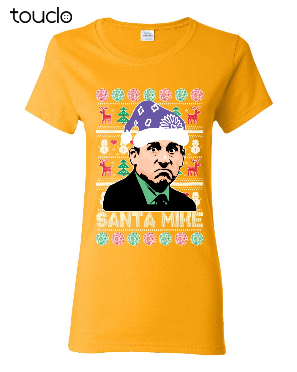 Santa Mike Michael Scott The Office Womens T-Shirt