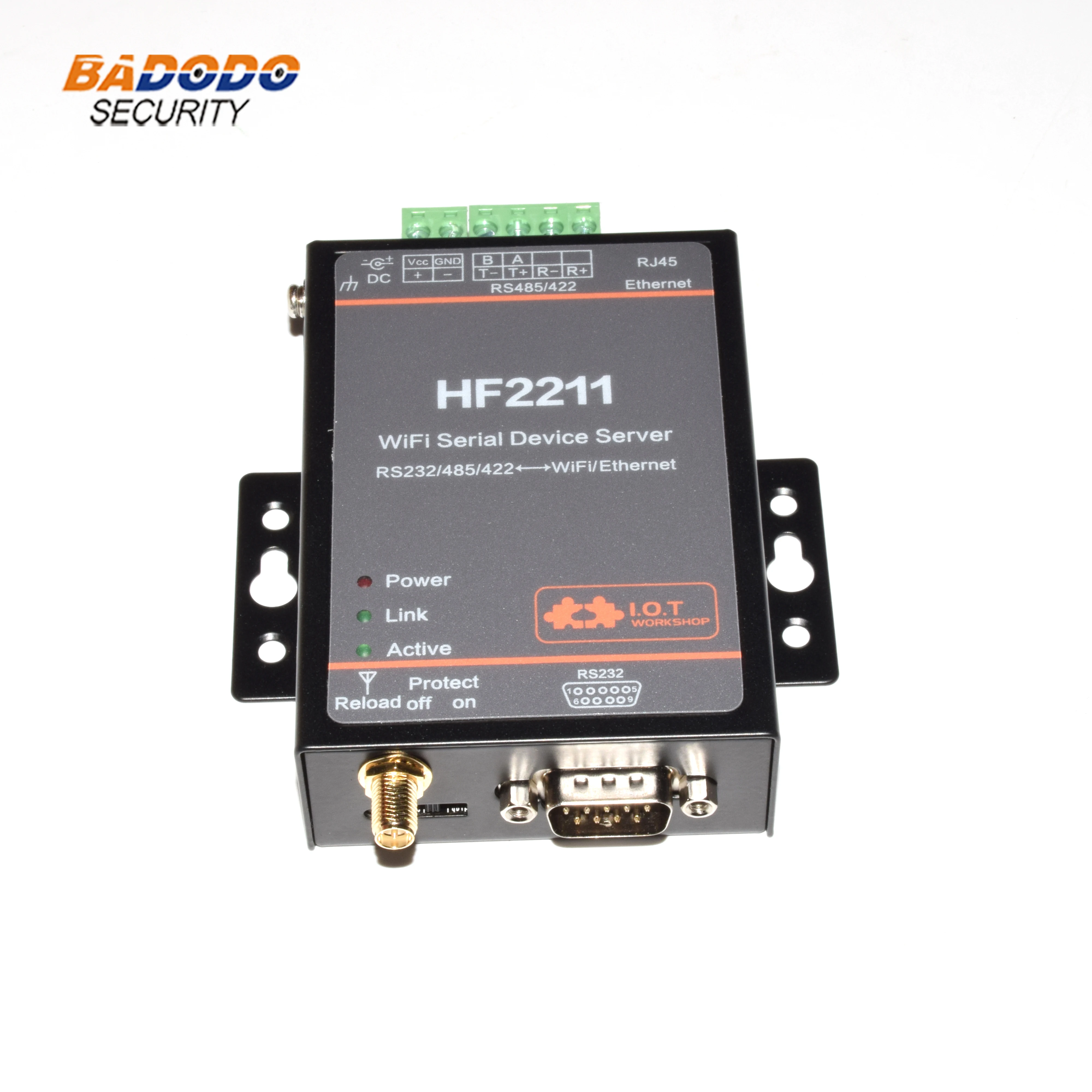 WiFi Serial Device Server RS232 RS422 RS485 To Ethernet WiFi Converter HF2211 HF2211A Support Modbus TCP Protocol MQTT