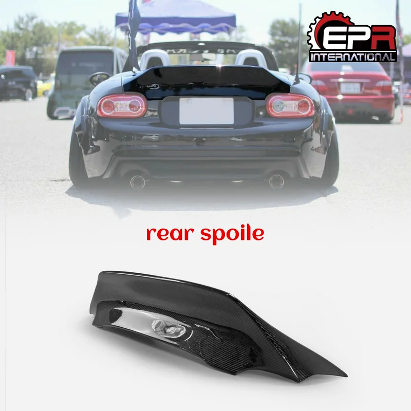 

Для Mazda MX5 NC NCEC Roadster Miata (только с мягким верхом) EPA стиль углеродное волокно задний багажник Утконос спойлер крыло губа отделка кузов комплект