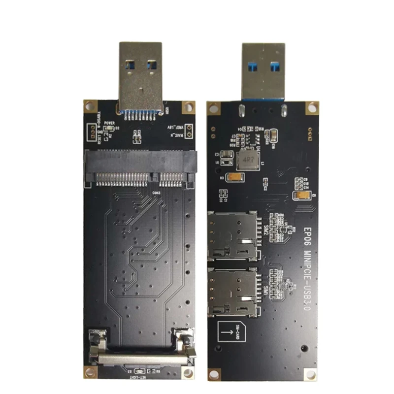 

Mini PCI-Express to USB3.0 Adapter with double SIM Card Slot for 3/4G module SIM5360E SIM7100E SIM7600E /EC25-E/EG25-G