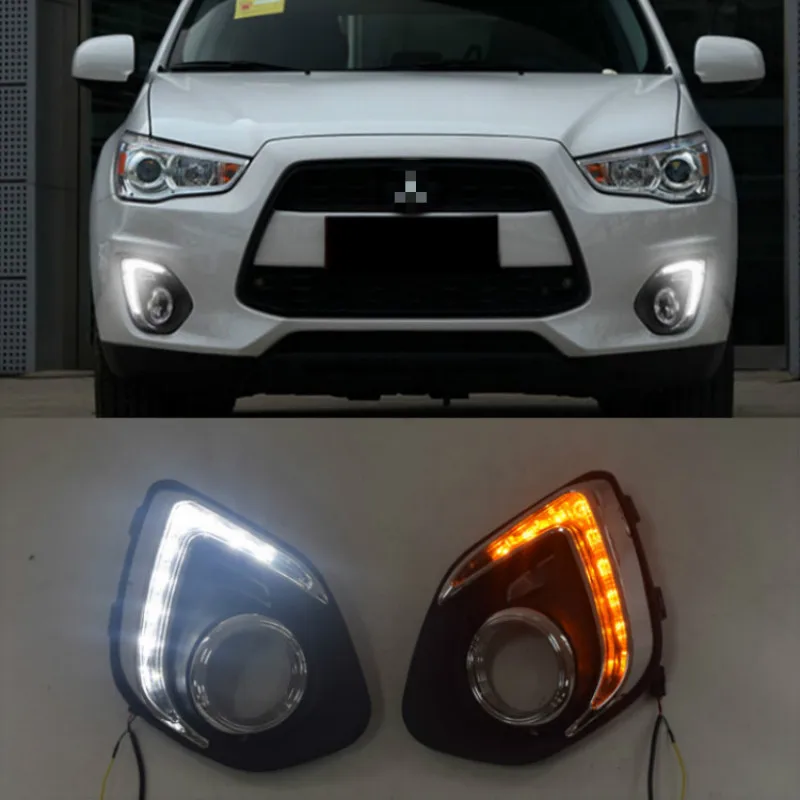 

1 Set For Mitsubishi ASX 2013 2014 2015 LED DRL Daytime Running Lights Daylight Waterproof Fog Head Lamp