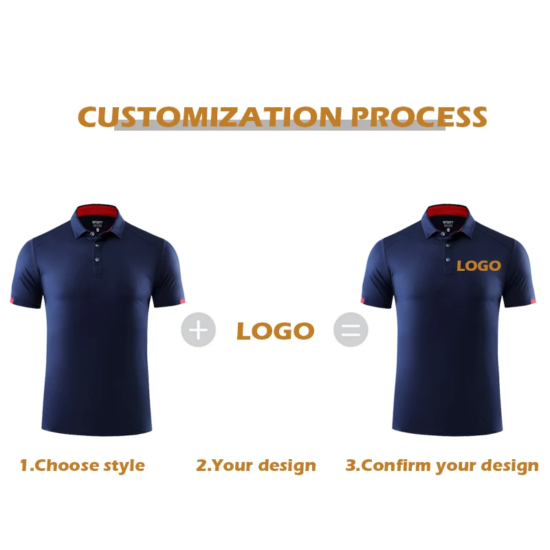 2021 Sport Polo Shirt Custom Logo Quick-Drying T-shirt Embroidery Personalized Design Pattern