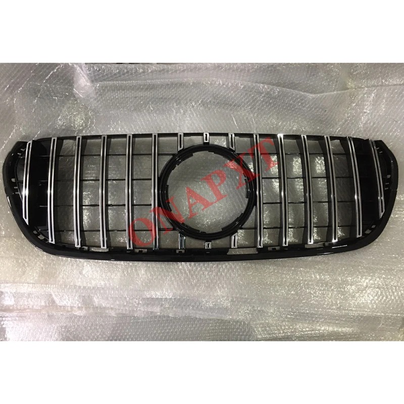 Car styling Middle grille For Mercedes-Benz X-class X250D X250 pickup GT ABS Silver Black front bumper Center Grill vertical bar