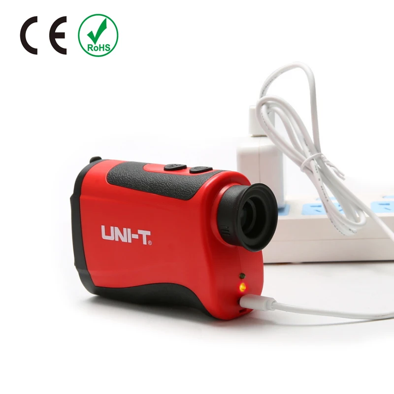 UNI-T 1500 متر hd طلاء جولف ليزر المدى مكتشف rangefinder من الصيد 1500 مللي أمبير بطارية ليثيوم ليزر المسافة