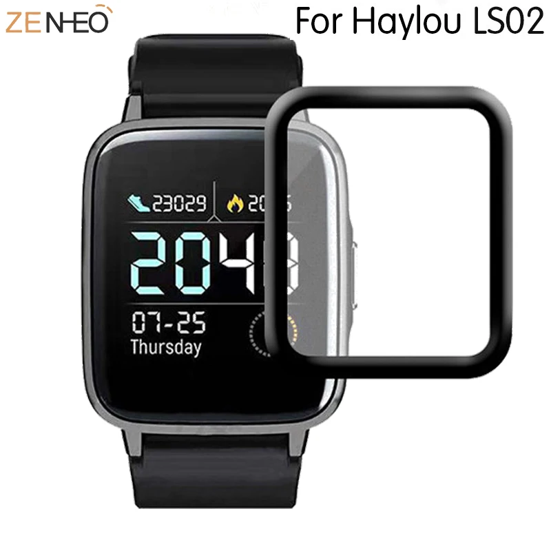 3D Curved Edge Full Coverage Soft Protective Film Cover For Xiaomi Haylou LS02 Smart Watch for Haylou LS02 Screen Protector