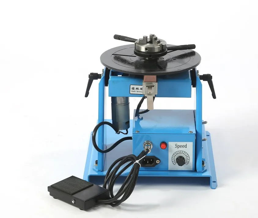 

220V BY-10 welding positioner turntable 3 claw lathe chuck K01-63 M14 pipe welding table semi-automatic welding