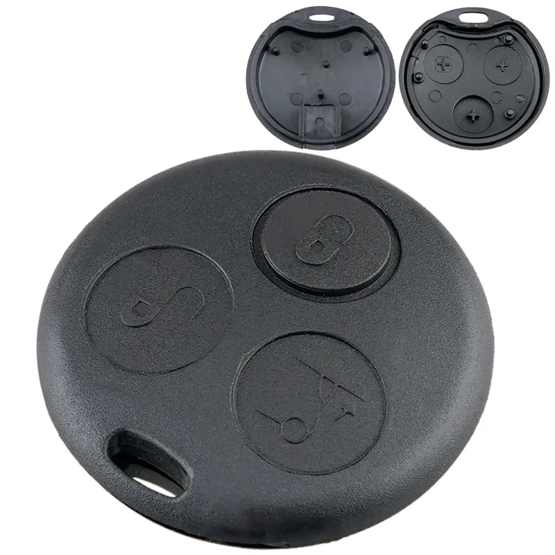 Remplacement de coque de clé de voiture automatique, coque de clé de voiture à distance à 3 boutons, pas de coque Balde, adaptée pour Mercedes Benz SMART 450