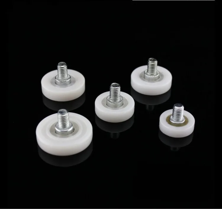 5pcs Nylon Wheel Document Drawer Bearing Pulley Cabinet Moving Door Wheel roller with screw Furniture Bathroom sliding Door