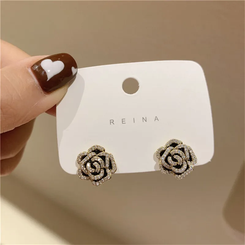 

Big Brand Camellia CC Earrings Stud Earrings Unusual Earings fashion jewelry 2025 Accessories for women