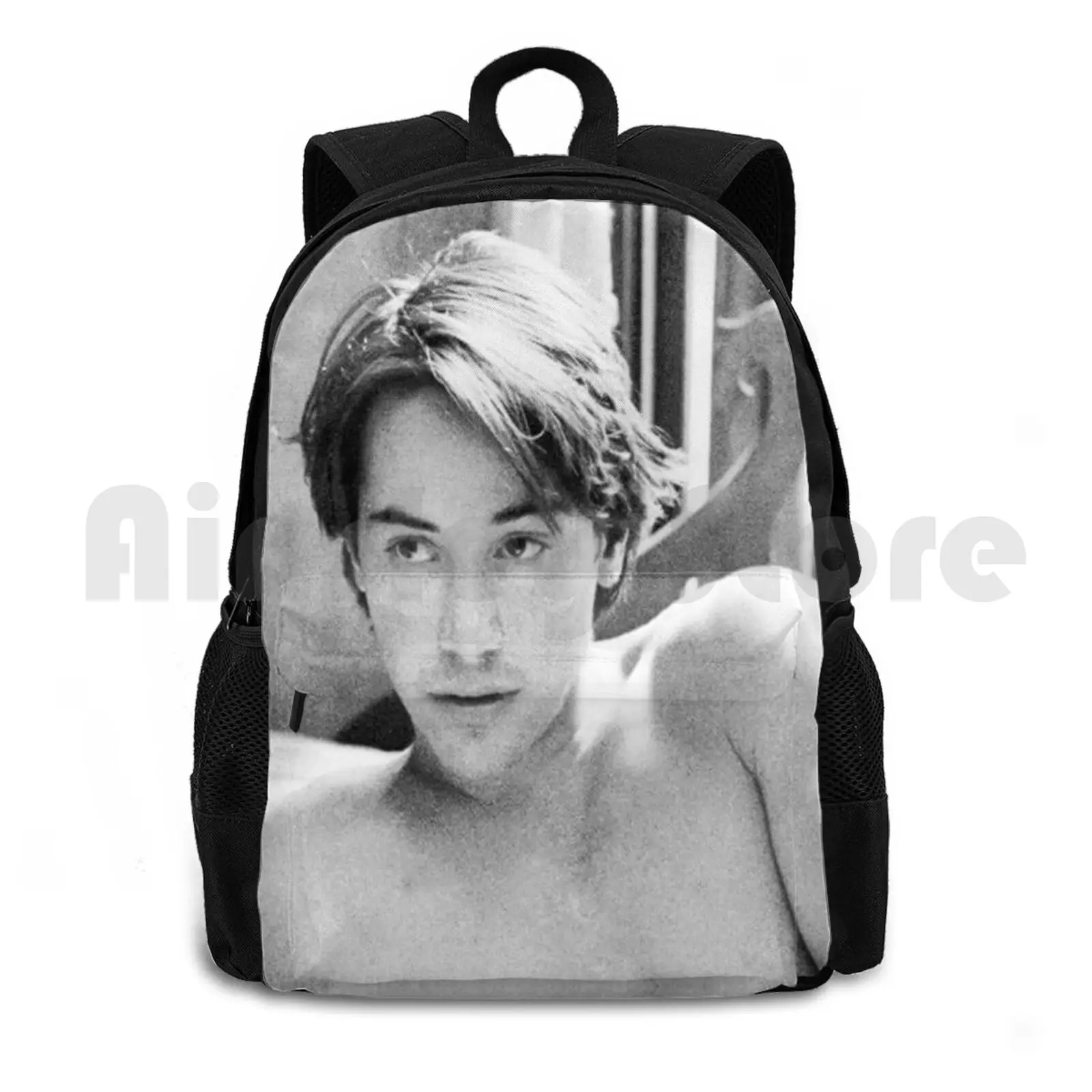 Keanu Reeves Outdoor Hiking Backpack Waterproof Camping Travel Keanu Reeves Speed Actor Hot Cool Lit Fire Fleek Nerd Geek