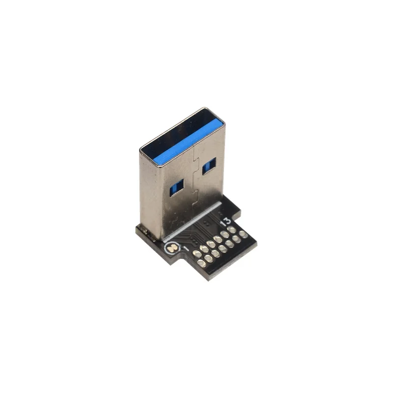 USB 3,0 tipo A hembra macho en ángulo, conector USB PCB, conectores de placa PCB