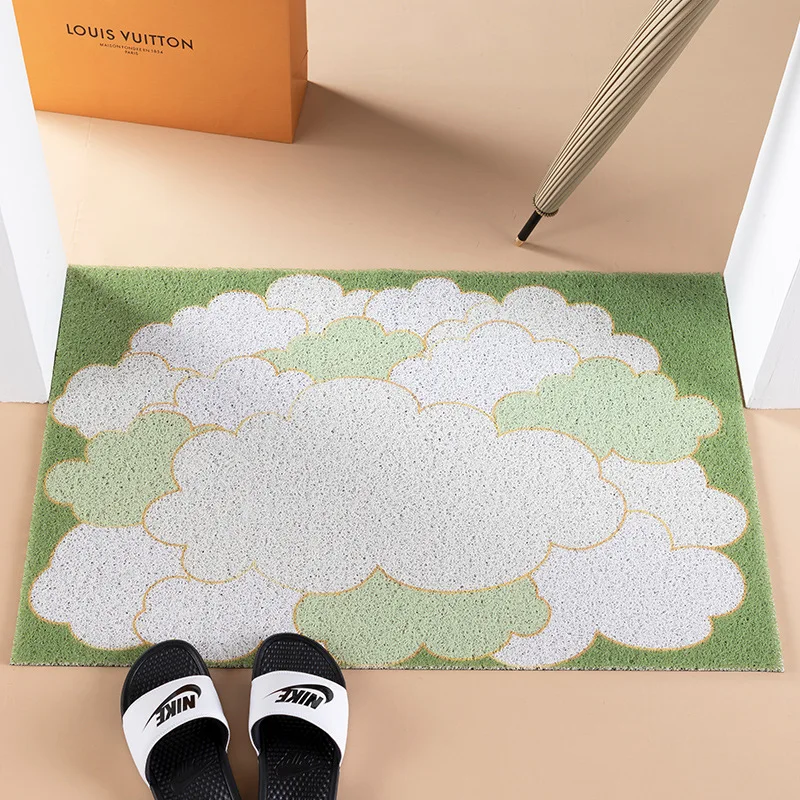 

Cloud Inns Wind Entry Portal Floor Mat PVC Silk Ring Cuttable Mesh Red Mat Entrance Household Indoor