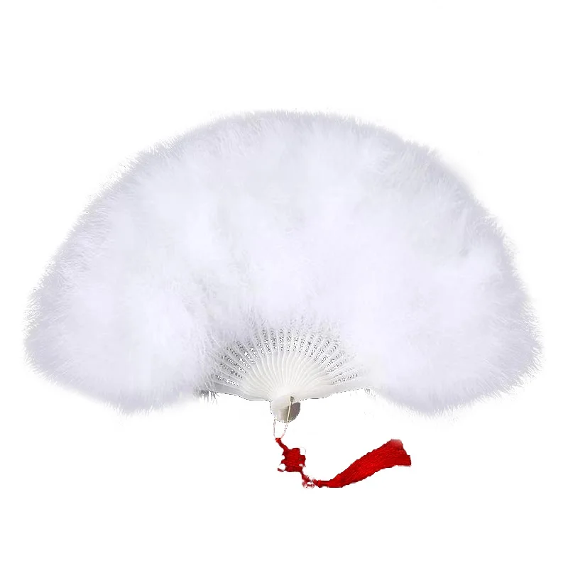 Cassical Hand Fan Abanicos Para Boda Colorful Fluff Feather Fan Portable Wedding Party Catwalk Fans Abanico Eventail Mariage