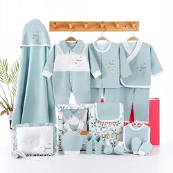 Baby Suit Newborn Clothing Onesies Cotton New Year Gift Pants Shirt Socking Swaddling 18pcs/Set Soft For Infant