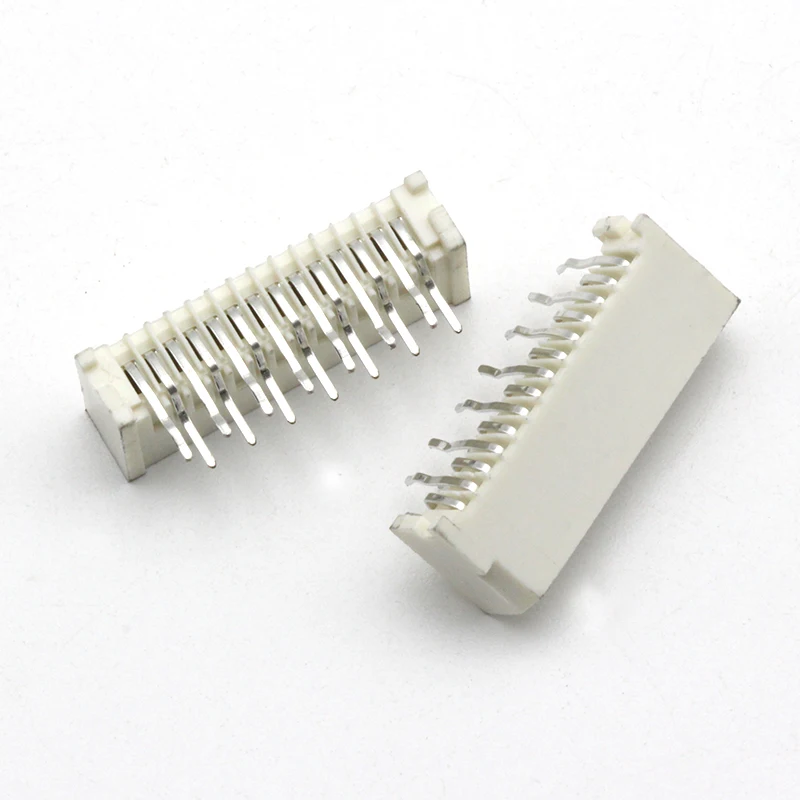 10Pcs 1.0Mm/1.25Mm Fpc/Ffc Connector Lcd 4P-32P Flexibele Platte Kabel socket Dubbele Rij Gebogen Pin Type Non-Lock Fpc Connector