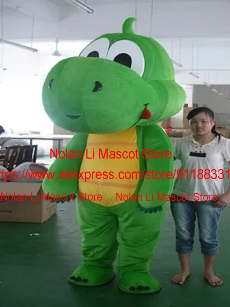 Hoge Kwaliteit Greendinosaur Mascotte Kostuum Film Prop Performance Walking Cartoon Anime Cosplay Verjaardagsfeestje 202