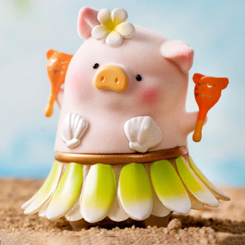 

LuLu Pig Beach Party Blind Box Toys for Girl Figure Action Caja Sorpresa Surprise Box Kawaii Model Collection Doll Birthday Gift