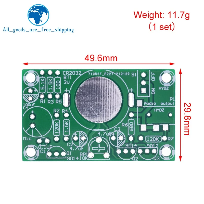 Kit de audífono electrónico, amplificador de Audio, práctica enseñanza, competición, Diy, piezas de producción de interés