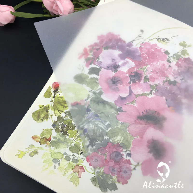 20pcs A4 Vellum Paper Acetate Paper Pack Design Paper Scrapbooking Paper Pack Handmade Paper Craft Background Alinacraft