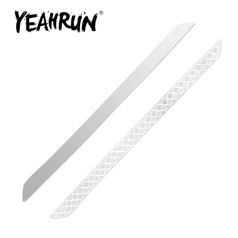 YEAHRUN Stainless Steel Diamond Rock Rails Anti-skid Side Plate for TRX-4 1/10 RC Crawler Car Model Decoration Parts