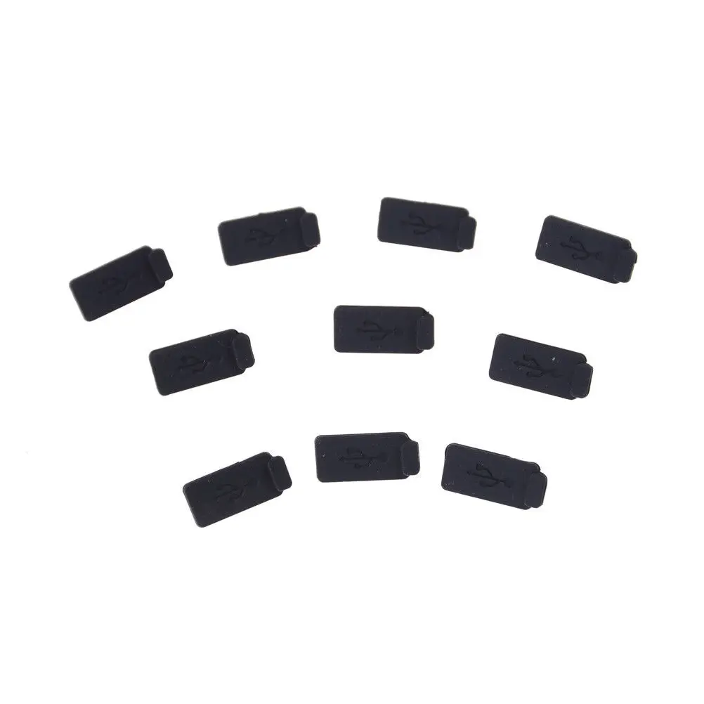 10pcs Durable Black PC Laptop USB Plug Cover Stopper Rubber Soft Dust Cap USB 2.0 3.0 interface Prevent rust dust plug