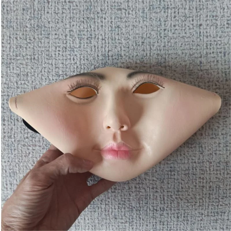 New Realistic Sexy Party Masquerade Skin Girl Mask Female Latex Beauty Face Mask Cosplay Transgender Crossdress Shemale Adults