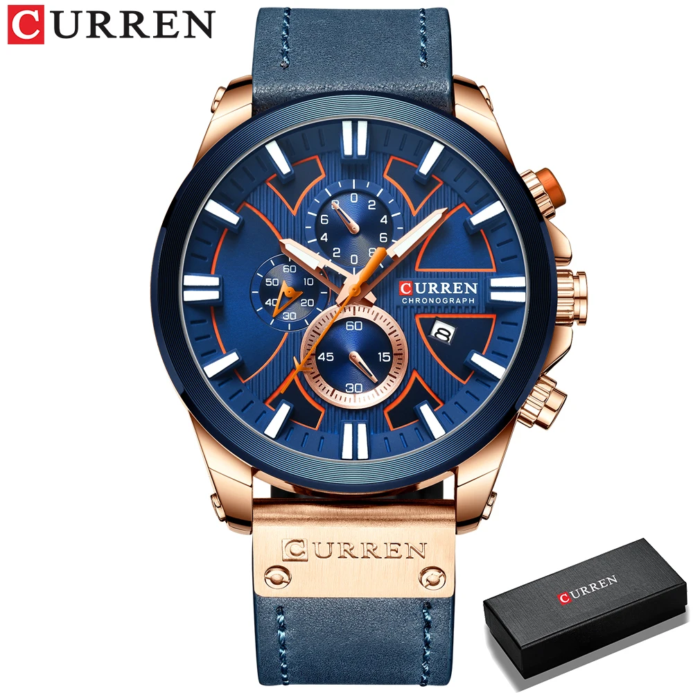 New CURREN Men Watches Fashion Quartz Wrist Watches Men's Military Waterproof Sports Watch Male Date Clock Relogio Masculino image 3