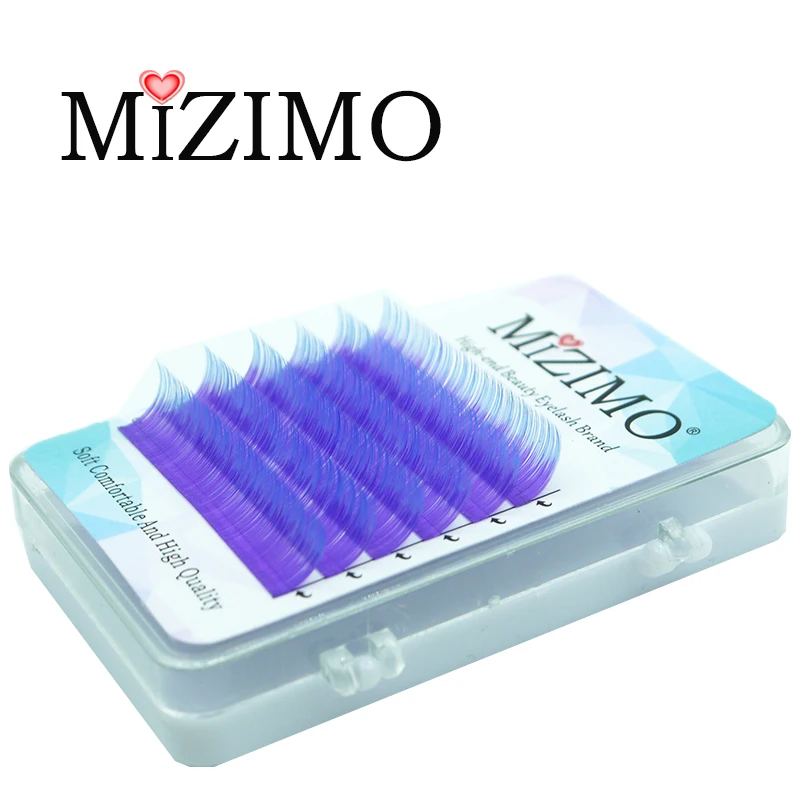 Mizimo new color grafting eyelash 0.07/0.1 8-15mm red blue green white personalized eyelash extension