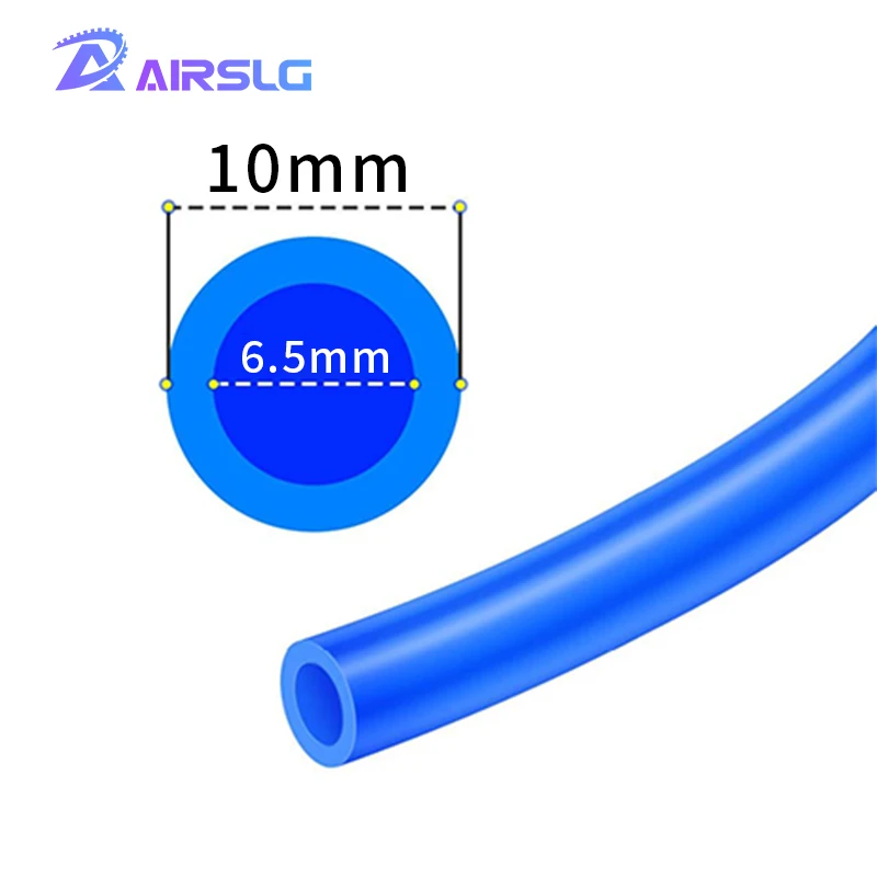 Imagem -02 - Kit de Tubo Pneumático de ar 10 mm od 6.5 mm id Poliuretano Mangueira de ar Kit de Tubo de 10 m m Tubo Pneumático Compressor de Tubo de ar
