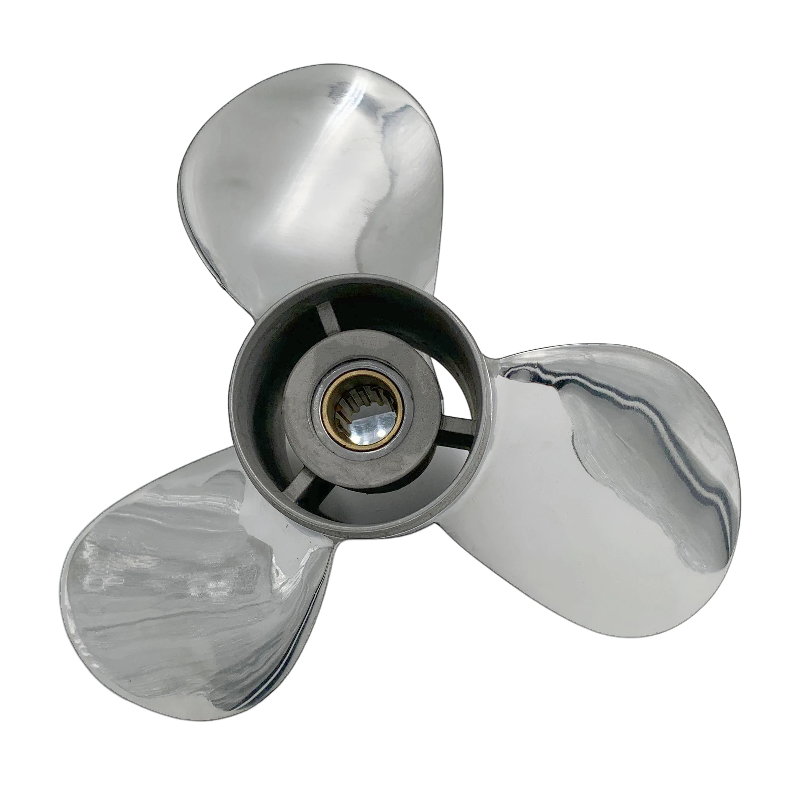 Boat Propeller 11x15 for Yamaha 40HP-55HP 3 Blades Stainless Steel Prop SS 13 Tooth RH OEM NO: 663-45943-01-EL 11x15