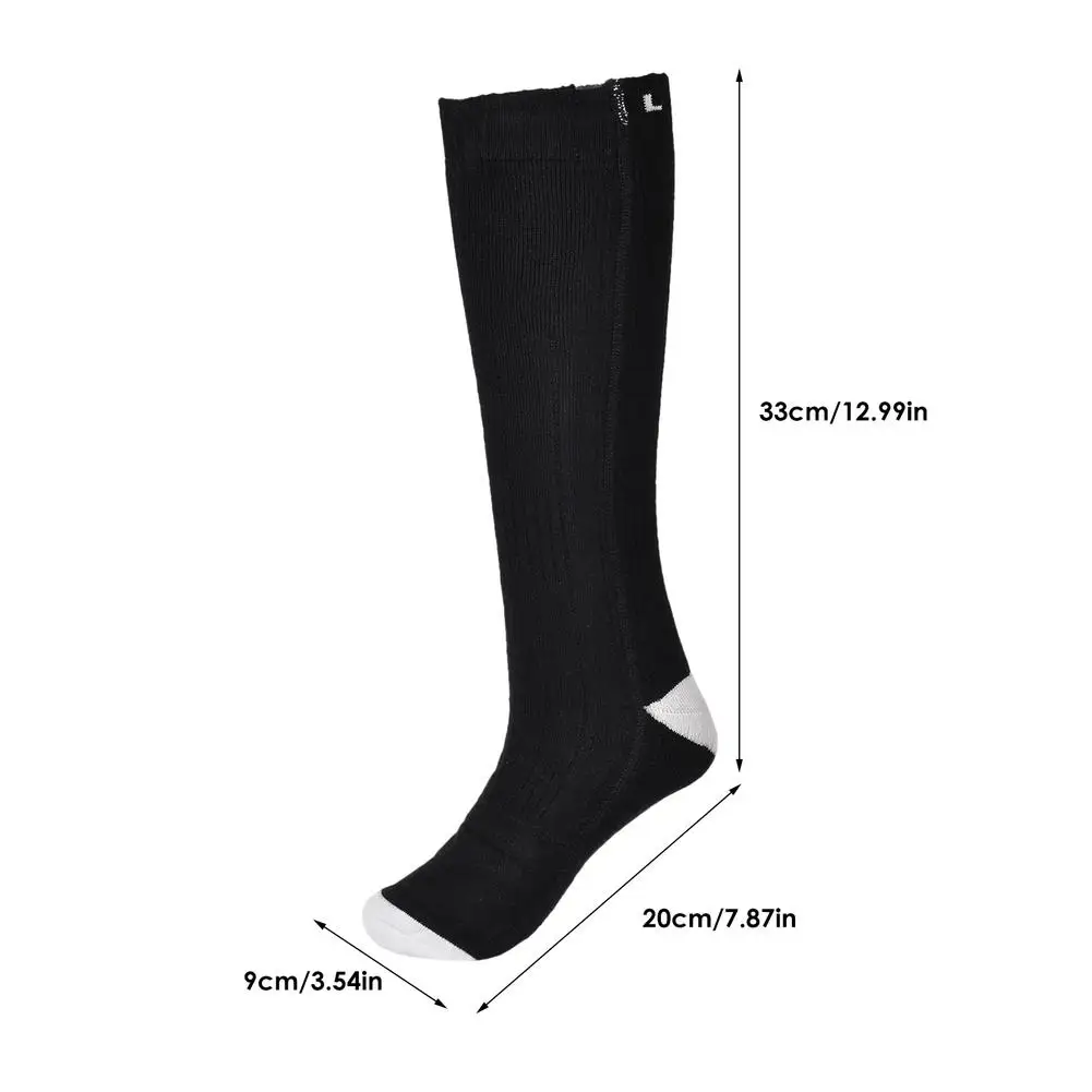Winter Electric Heating Socks USB Rechargeable Thermal Warm Sock With Battery 3 Speeds Temperature Adjustment Foot Warmer