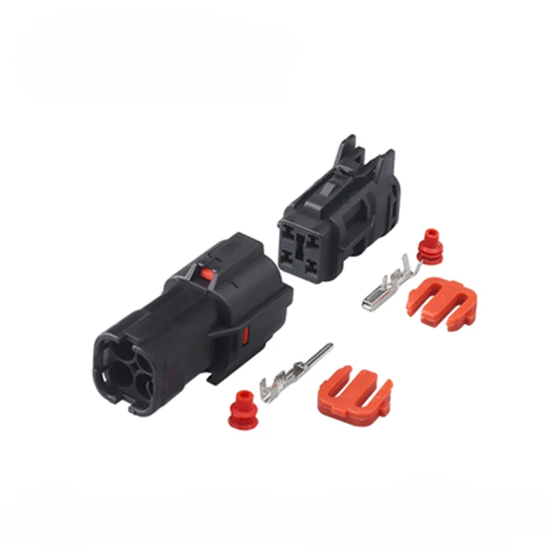 

100 sets kit MG640329-5 MG610327-5 black SWP Style Waterproof male female adapter automotive plug KET 4pin connector