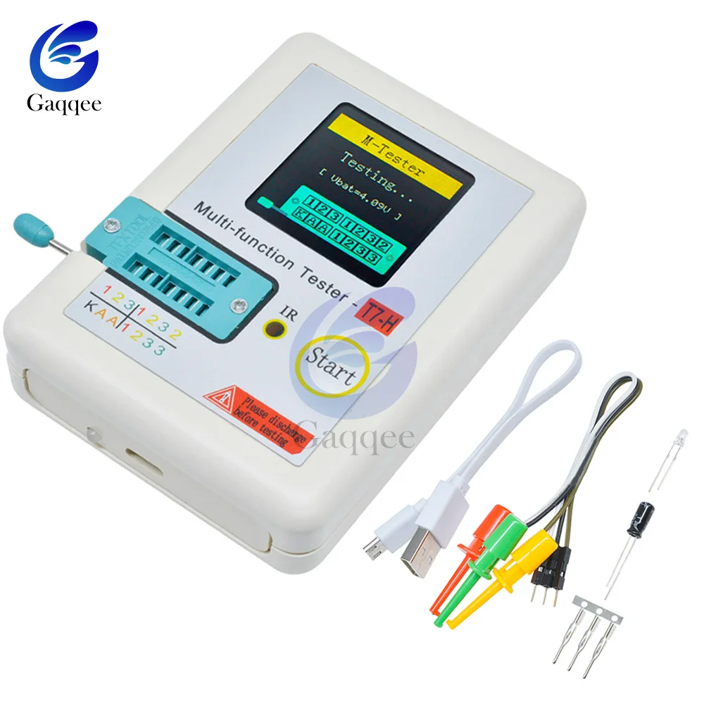TC-T7-H Multimeter Transistor Resistor Diode Triode Capacitance Tester ESR/MOS/PNP/NPN LCR MOSFET TFT LCD Display Screen Monitor