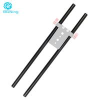 BGNing 2x 100mm 150mm 250mm 300mm 400mm Carbon Fiber Tube for Dia 15mm Rod Rail Rig System Follow Focus SLR DSLR Camera Cage Kit