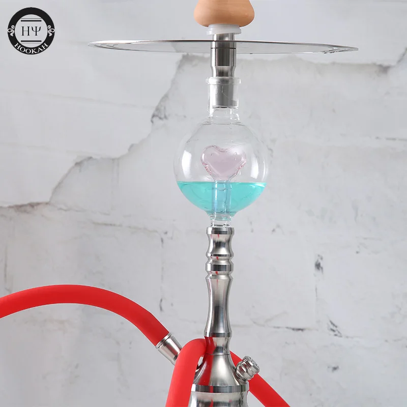 

Hookah Accessory Pink Heart Design Glass Molasses Catcher For Tobacco Flavour Shisha Collect