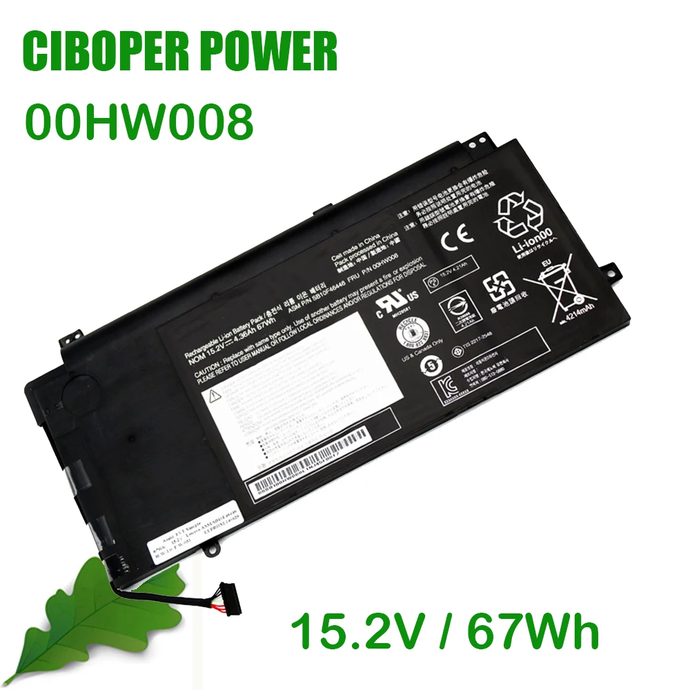 CP New Original Laptop Battery 00HW008 15.1/15.2V For S5 YOGA 15 TP00070A SB10F46446 SB10F46452 00HW009 00HW014