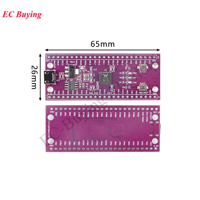 W806 W801 W800 Microcontroller 32-bit SOC Development Board 240MHZ 5-8Bit STM32 WiFi Bluetooth-compatible IoT MCU IC Module