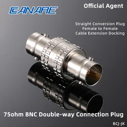 CANARE 75Ω Dual-way BNC Extension Adapter 12G-SDI Broadcast Grade Cable Connector Standoff Receptacles BCJ-JK BCJ-JRK 15dB@12GHz