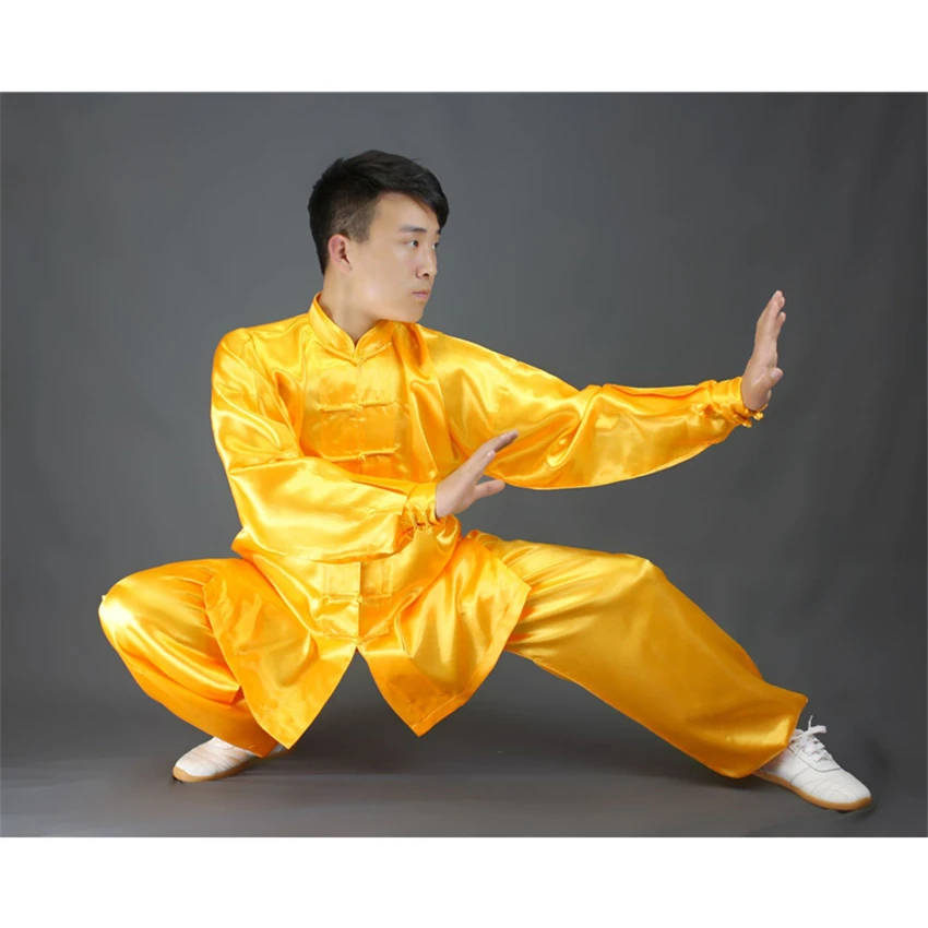 Nieuwe Chinese Kung Fu Uniformen Volwassen Kind Traditionele Tai Chi Vechtsporten Pak Prestaties Kostuums Ochtend Oefening Wushu Doek