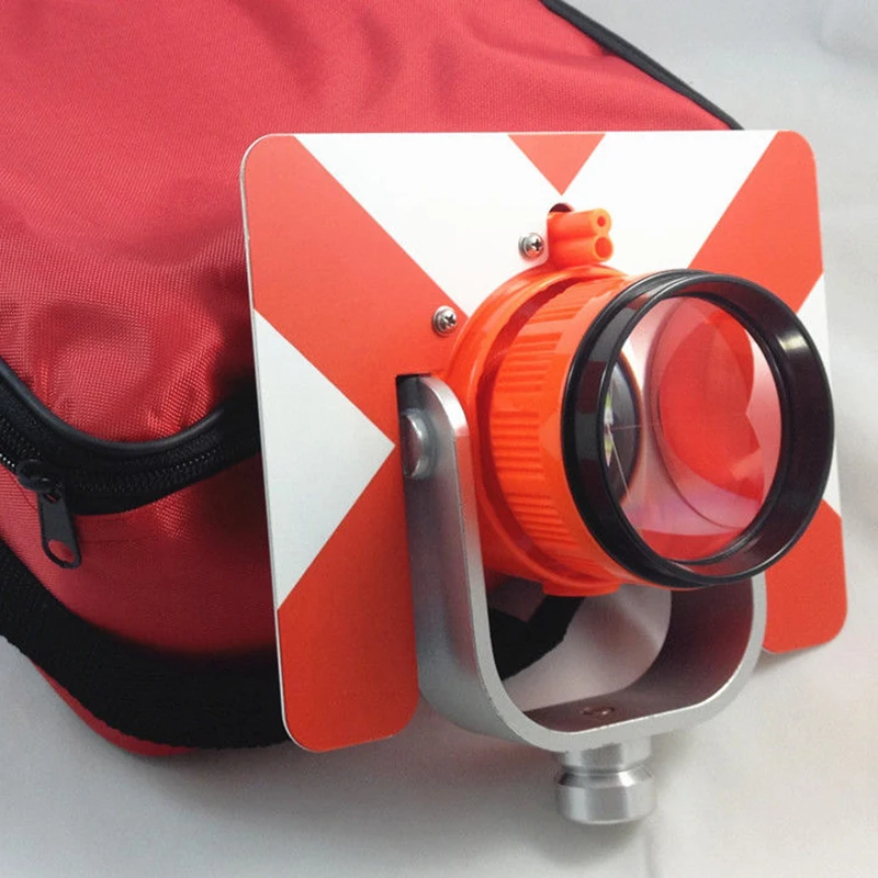 NEW RED Single Prism w/ Bag FOR  Total Station