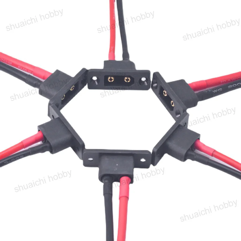 3PCS Amass XT90E-M Battery Connector XT90E Male Plug with 10AWG 12AWG Silicone Wire 10cm/15cm/20cm DIY for RC Aircraft Drone