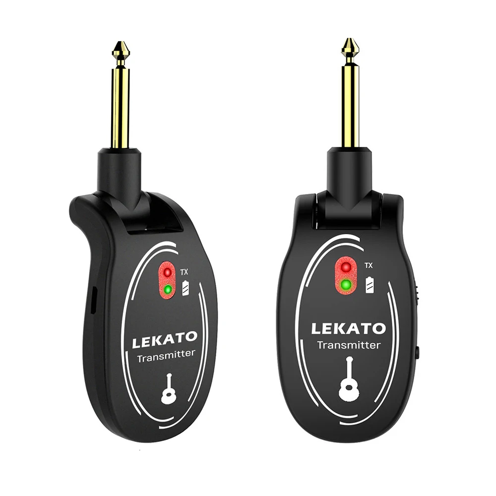 Lekato L6 Uhf Wireless Guitar System 50M Range, Ultra-Low Latency Anti-Interference for Stage, Bass, Violin