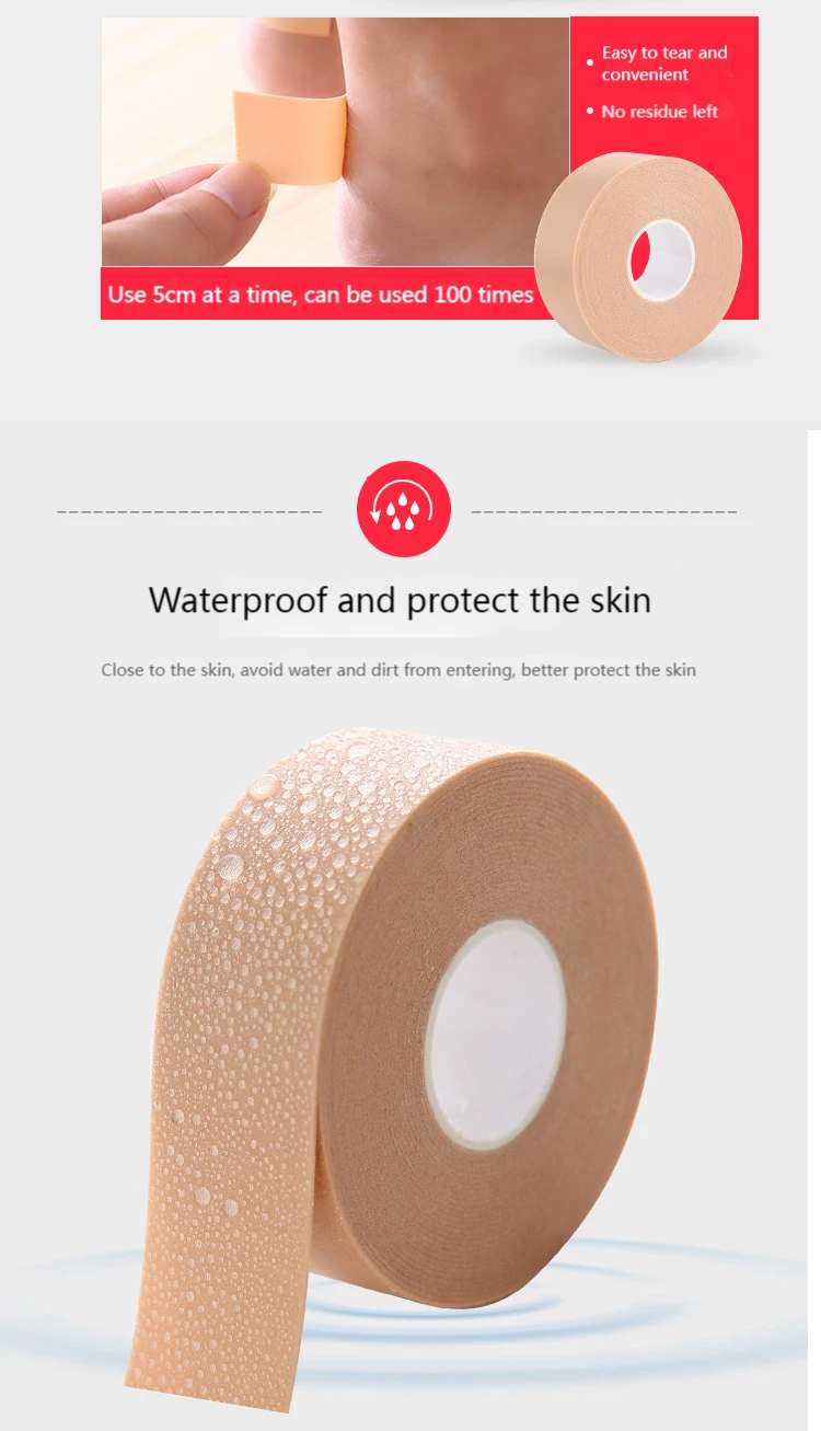 5M Silikon Gel Ferse Kissen Schutz Fuß Füße Pflege Frauen Schuh Pads Einfügen Einlegesohle Aufkleber Nützliche Ferse Schutz Kissen bänder – Detail 4