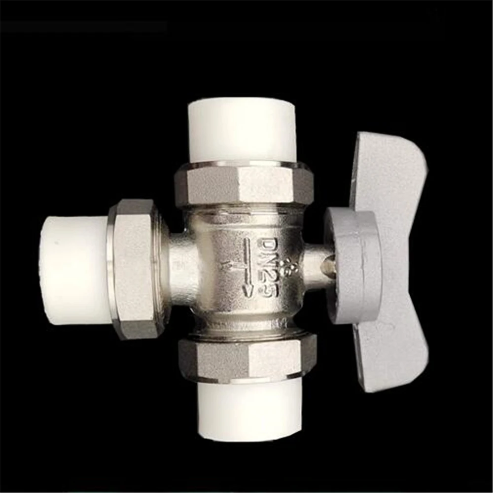 PPR three-way ball valve radiator special regulating valve 3 head ppr 25 six points 32 one inch radiator valve