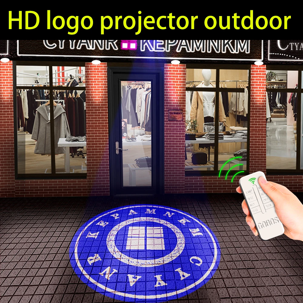 Led Hd Projection Lamp Rotating Outdoor For Advertising Gobo Projector With Manual Zoom Customized Logo Projector Shop Window