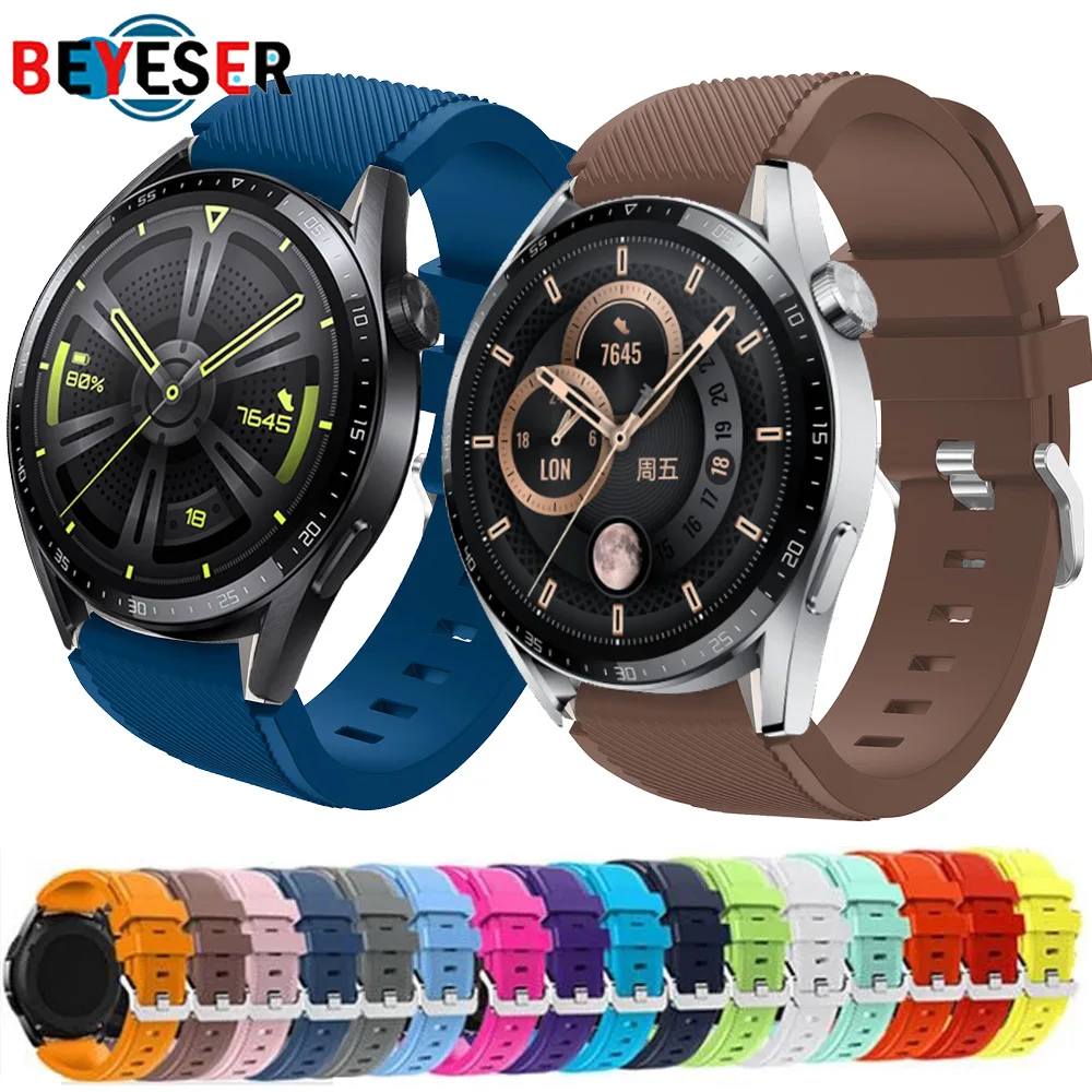 

Silicone Strap For Huawei Watch GT 3 GT 46MM Smart Watch Band 22MM Bracelet Wrist Straps For Samsung Galaxy Watch 3 45MM/Gear s3